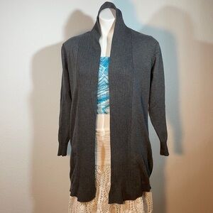 Gray cardigan open front
